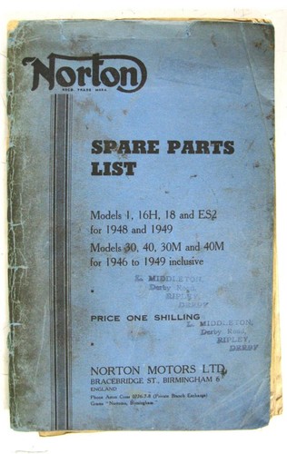 Norton range motorcycle spare - range,