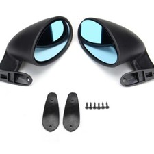 2 Pcs Black Universal Retro Style Classic Car Door Side Wing Mirror Rearview Kit