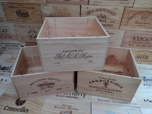 Wooden wine box crate - ~, large