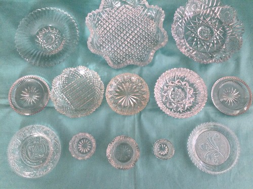 Vintage assorted cut glass - vintage,