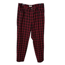 Talbots Red Black Tartan Plaid
