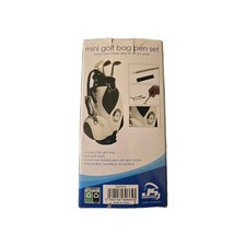 Mini Golf Bag Pen Set-Golf Gift For A Golfer 3 x Coloured Pens.New.