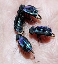 8 x UV BLACK FOAM BEETLES