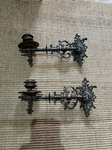 Vintage brass pair piano - vintage, of