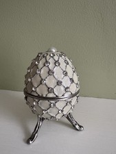 Silver/Cream-Colored Enamel