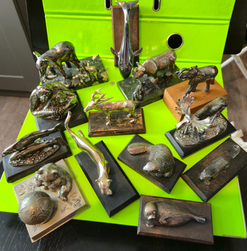 Wwf silverplated animal statue - animal,