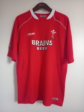 Wales Rugby Union Jersey Welsh Shirt 2007/2008 Reebok CYMRU Mens Size Adult L