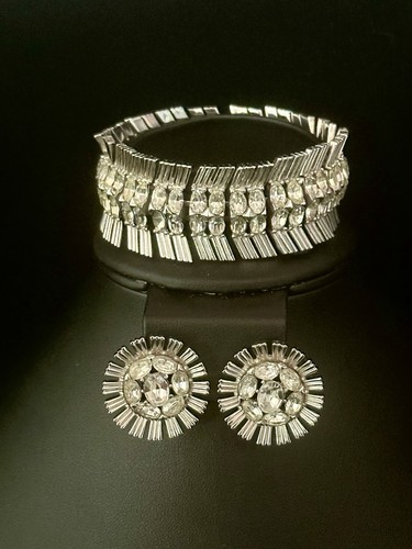Trifari earrings bracelet set - trifari,