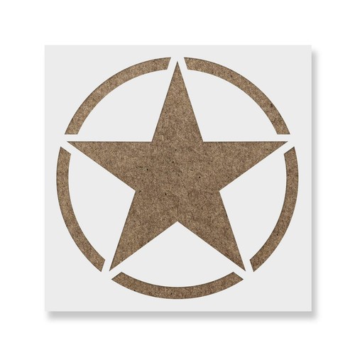 Military star stencil craft - military,
