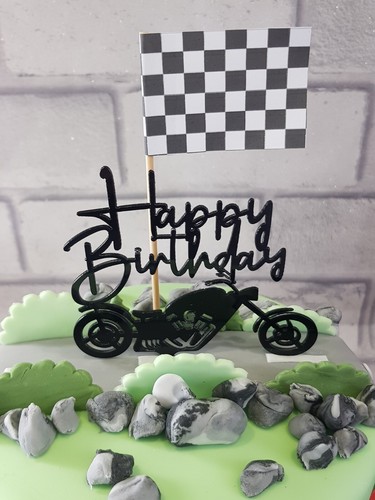 Black acrylic happy - acrylic, birthday