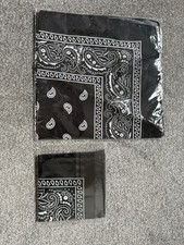 Cotton paisley bandana black - cotton,