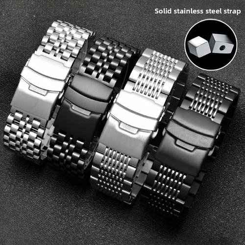 Solid stainless steel watch - stainless,
