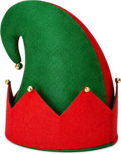 Green red felt santa - green,