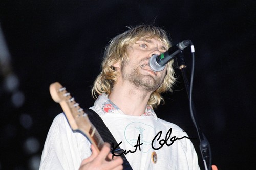 Kurt cobain signed pre - signed, print