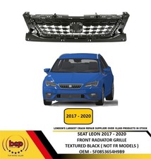 SEAT LEON 2017 – 2020 FRONT RADIATOR GRILLE BLACK BADGE HOLDER NOT FR NO BADGE