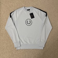 Fred Perry Jumper Reverse Panel Blue Medium Brand New With Tags Style M5694