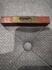 Vintage Wooden & Brass Spirit Level Marked “FOREIGN” – 1920s–1950s Collectable