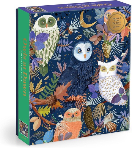 Galison owls dawn - owls, foil