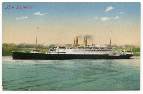 Postcard steamer - steamer, ship