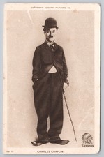 Vintage Charlie Chaplin Postcard No.1 The Tramp Essanay Film Mfg Co c.1915