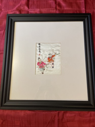 Antique framed silk - antique,