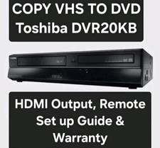 Toshiba DVR20 Copy VHS to DVD