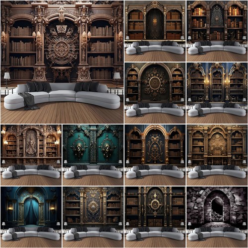 Medieval retro bookshelf - 3d,
