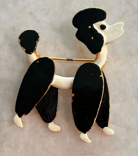 Vtg gold tone black white - black, &