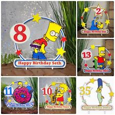 Simpson Inspired Acrylic Cake Toppers
