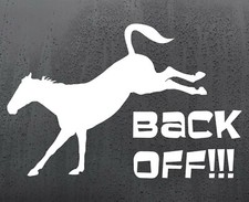 Back Off Horse vinyl sticker