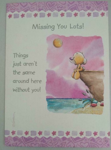 Diddl missing you card - missing,