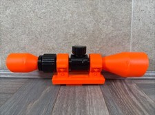 Nerf Blaster Gun Sight Scope Attachment - Orange And Black VGC