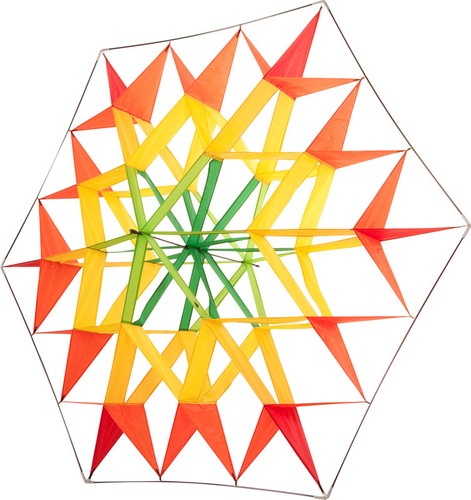 Box kite star yellow - yellow, orange