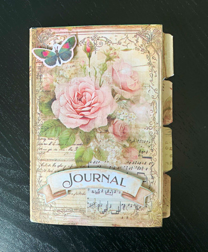 Floral rose butterfly shabby - rose,