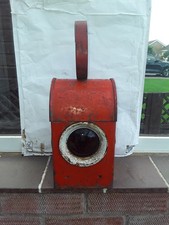 Vintage Worcestershire County Council Paraffin Roadwoks Warning Light Red