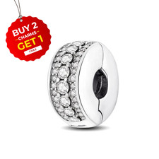PAVE Clear Clip S925 Sterling Silver  for Women