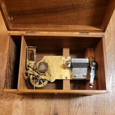 Antique Swiss Disc Music Box with Key. Working Great