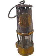 Mining Lamp Vintage Brass Steel Safety Miners Collectible Memorabilia