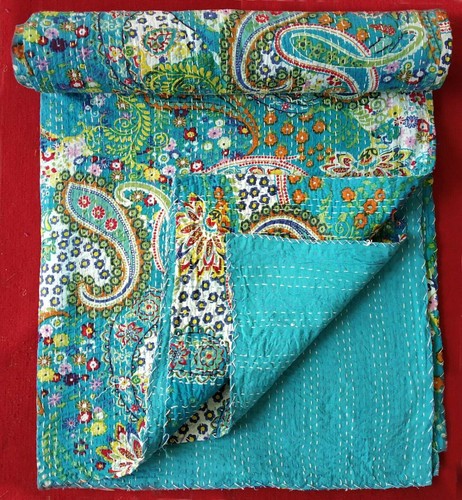 Indian kantha quilt king - indian,