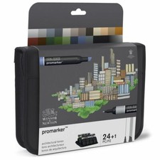 Winsor & Newton Promarker Architectural Tones Wallet Set 24 Colours