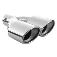 Twin Exhaust Tip Trim Pipe Tail Muffler Chrome For Ford Ka Mondeo S-Max Tourneo