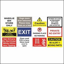 Private Dogs Signs Wheelie Bin