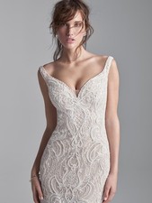 Sottero & Midgley Elias Beaded Wedding Dress Size 12 Pre Owned