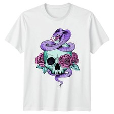 Pastel Goth Skull Cobra Rose