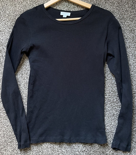 Sunspel black ribbed - ribbed, cotton
