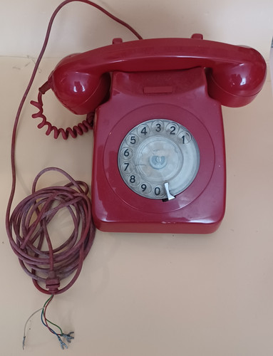 Vintage red rotary - , dial