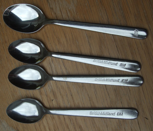 British midland tea spoons set - british,