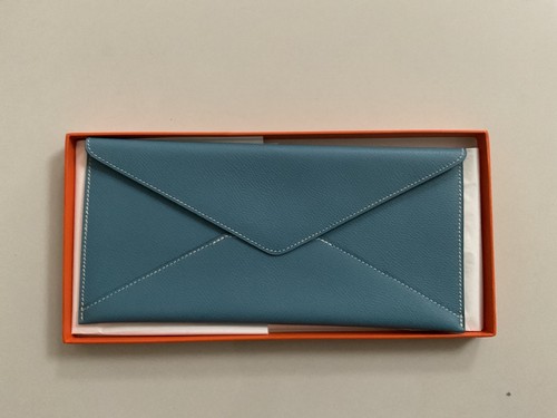 Hermes envelope leather - envelope, blue