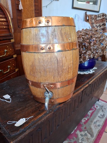 Wooden keg with brass - wooden,