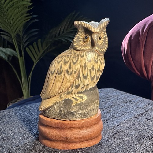 1960s hand carved buffalo - buffalo, horn